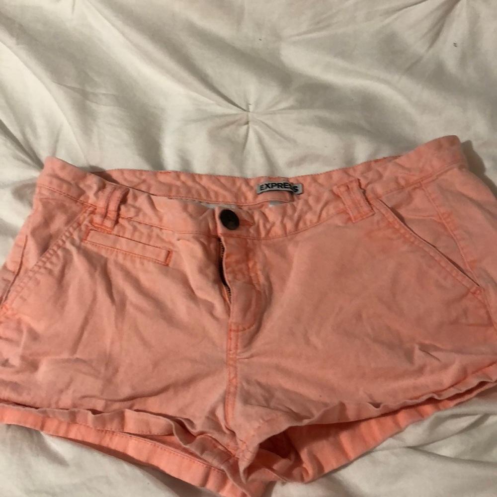 Express Bright Orange Shorts